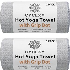 CYCLXY Gray Hot Yoga Towel 2 Pack